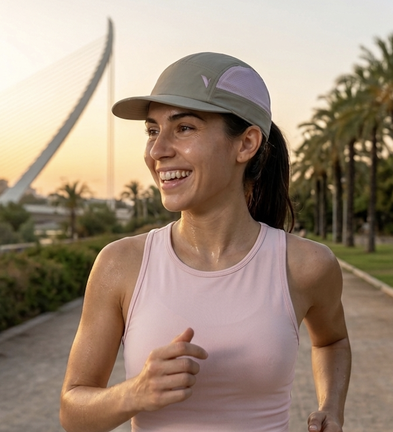 Runner met VRIJE cap